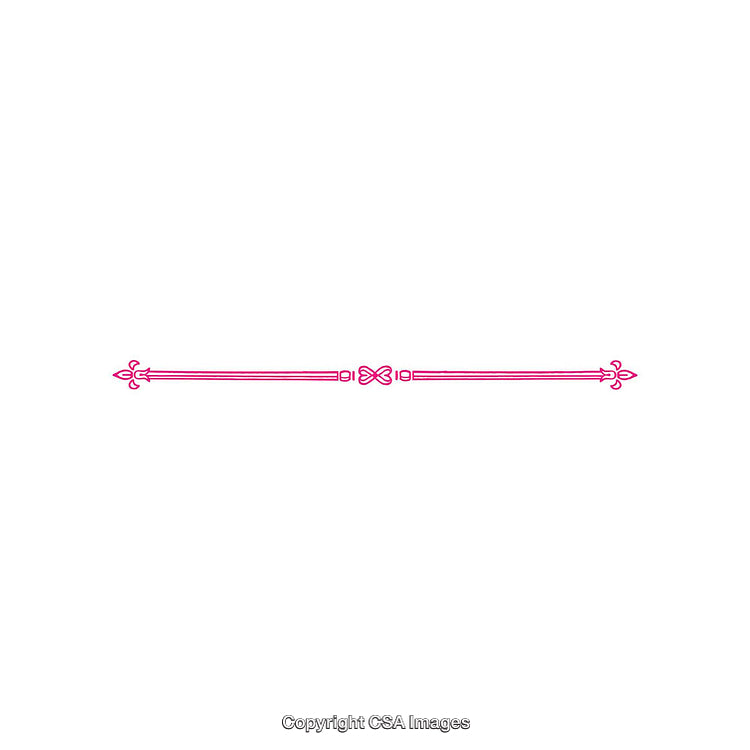 Elegant Pink Decorative Divider Line Design on a White Background