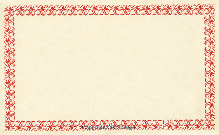 Elegant Red Decorative Border Design on Vintage Style Blank Paper