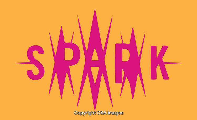 Vibrant Spark Text Design With Bold and Dynamic Details