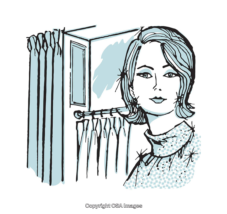 Stylish Female Portrait in Artistic Line Drawing with Elegant Features