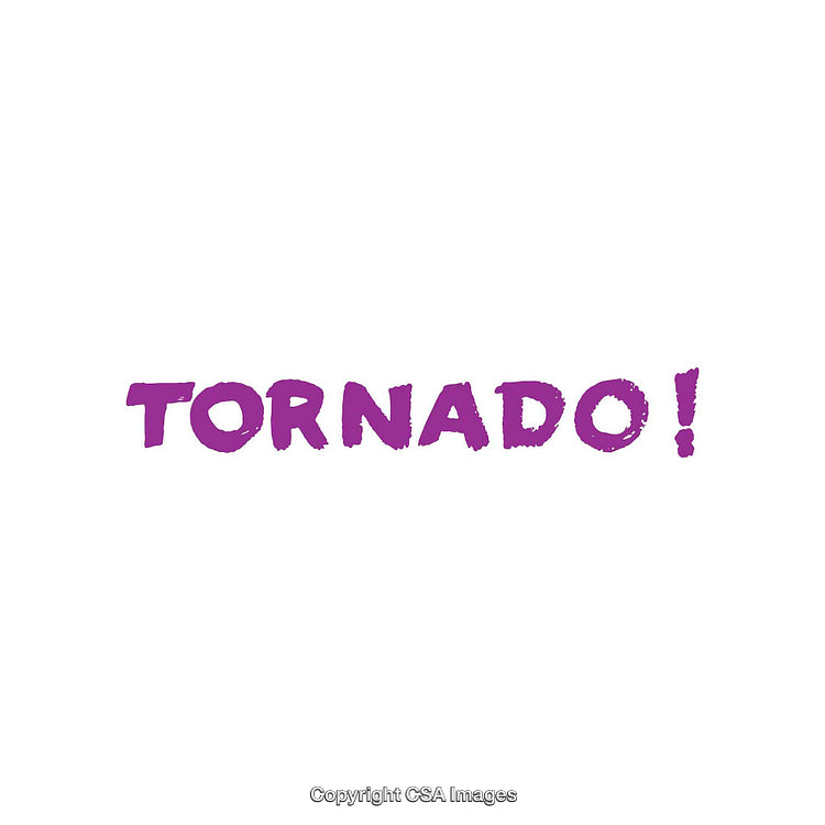 Purple Tornado Text Art Display Against White Background