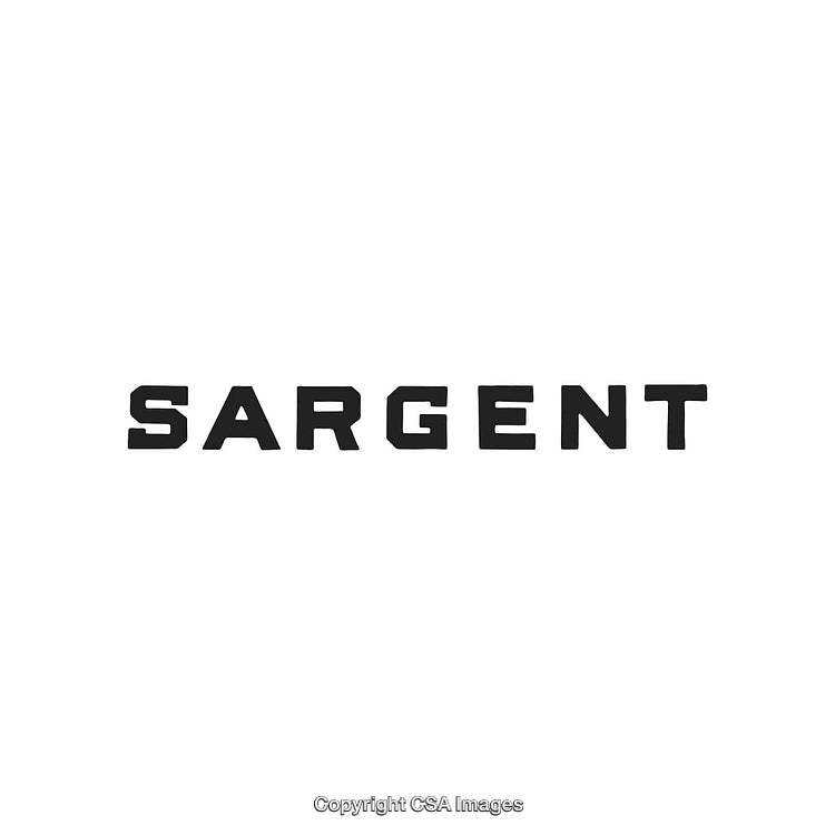 Bold Sargent Logo in Solid Black Typeface on White Background