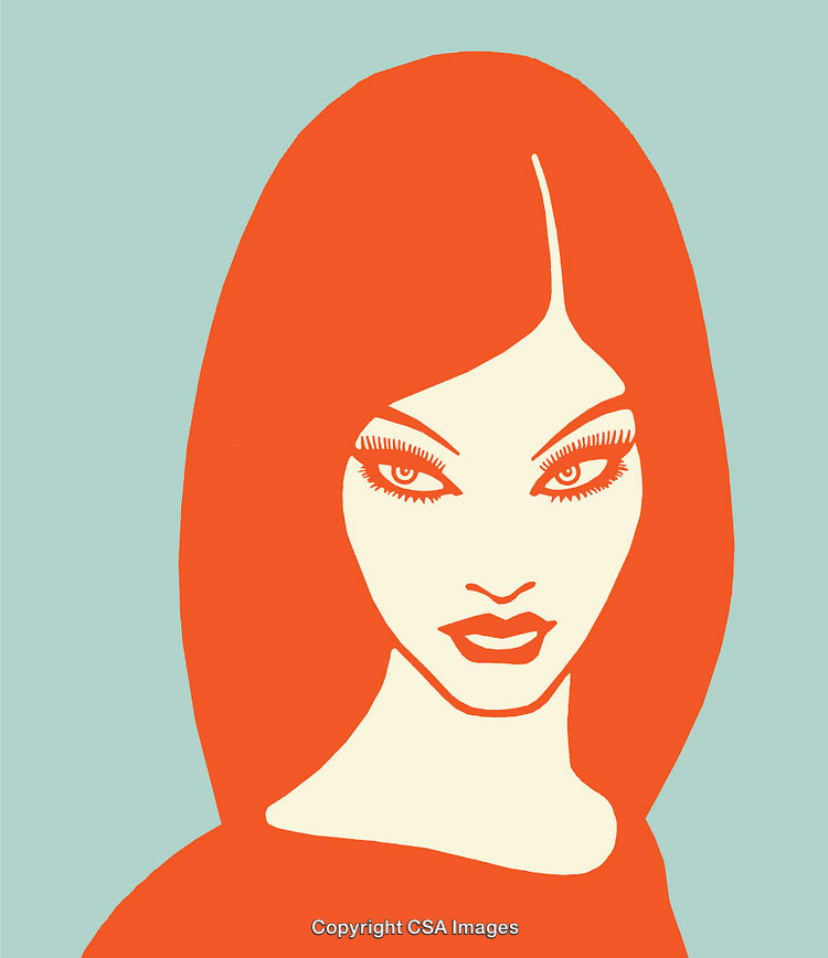 Colorful Illustration of a Woman in Bold Graphic Style