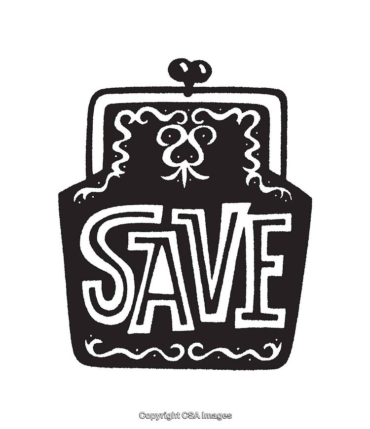 Retro Line Art Save Concept With Stylish Typography Design