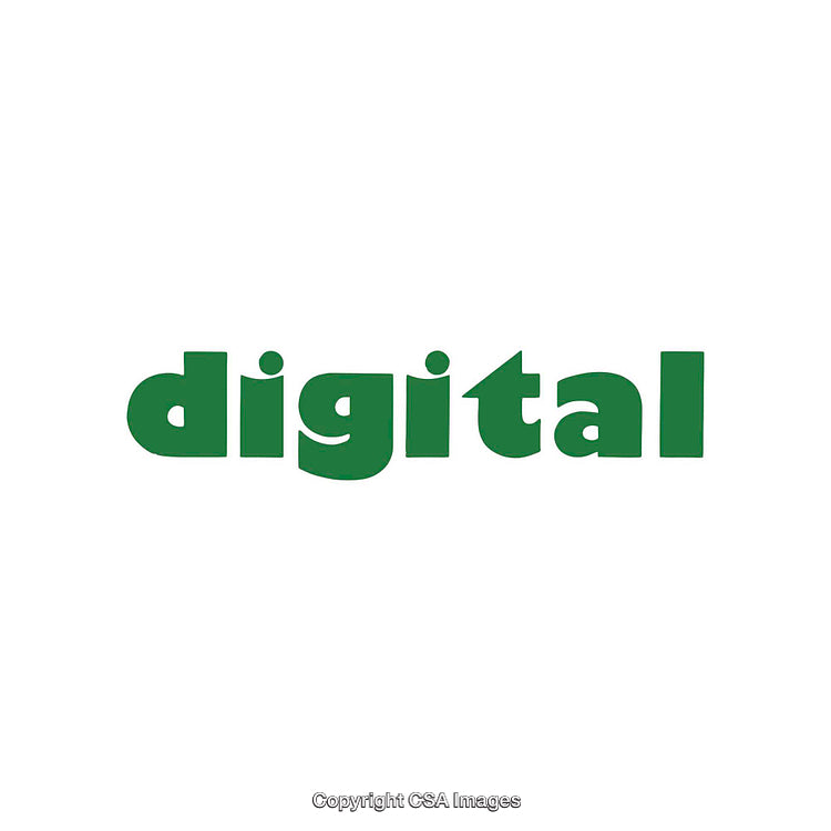Green Digital Text On White Background in Simple Bold Typeface