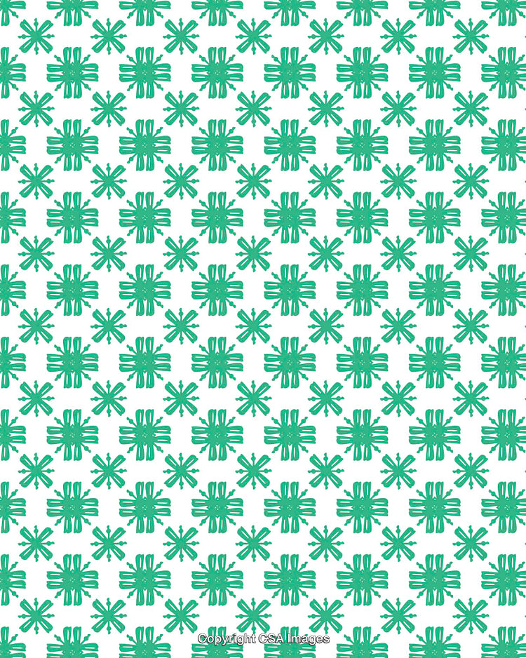 Abstract Green Geometric Pattern Background on White Surface