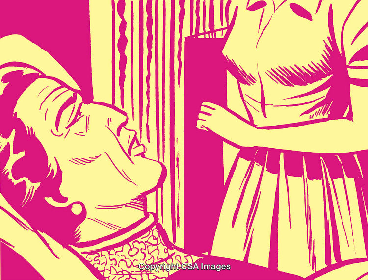 Colorful Pop Art Scene Depicting Two Female Characters in Stylized Setting
