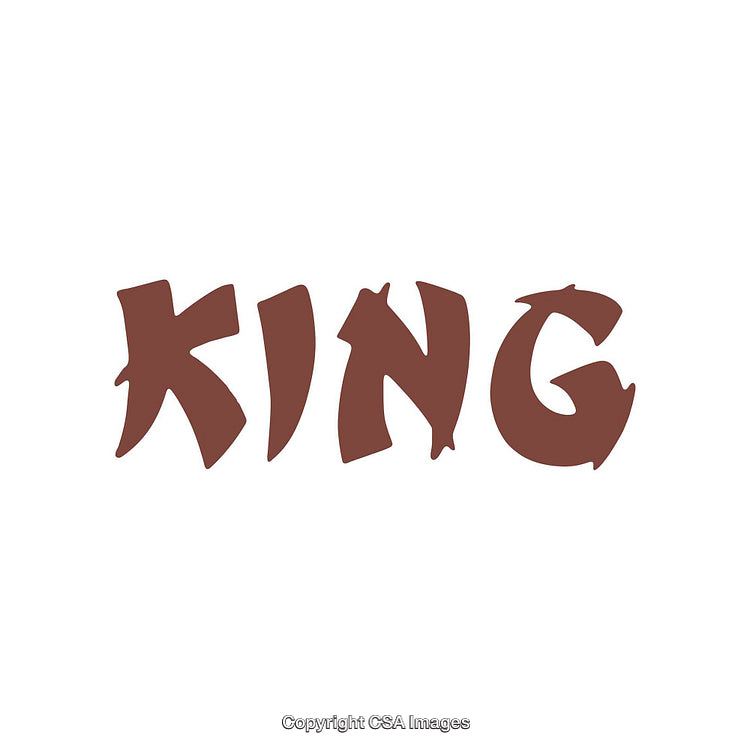 Bold Typography Featuring the Word "King" in Unique and Stylish Design