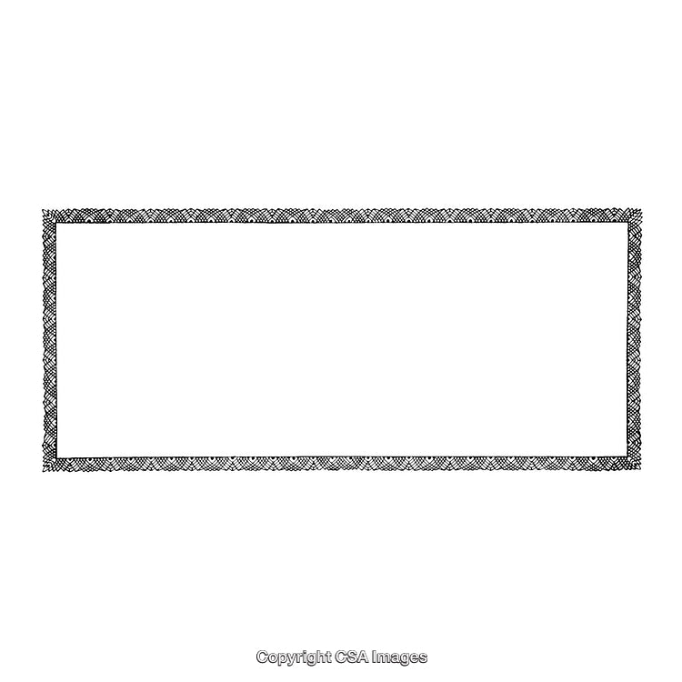 Intricate Black and White Rectangular Border with Geometric Design
