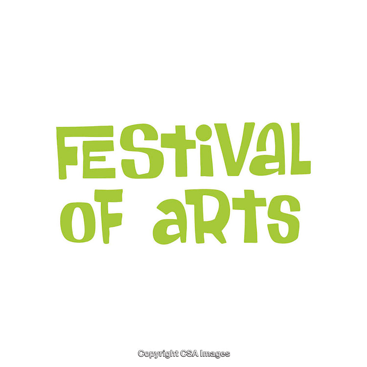 Green and White Artistic Text Design for Festival Promotion