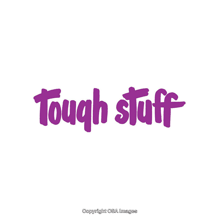 Bold Styled Purple Font with a Strong Message on White Background