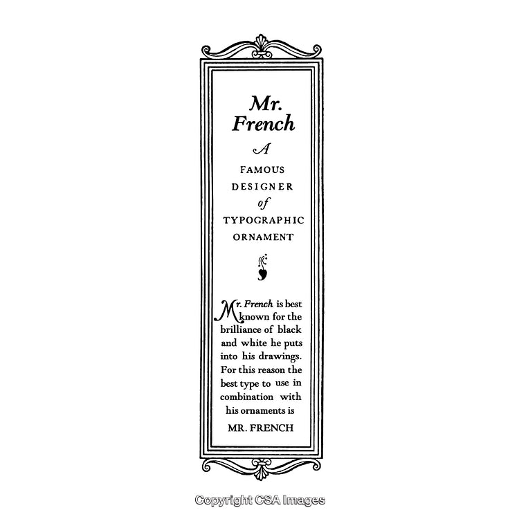 Elegant Black and White Border Featuring Vintage Typography Design