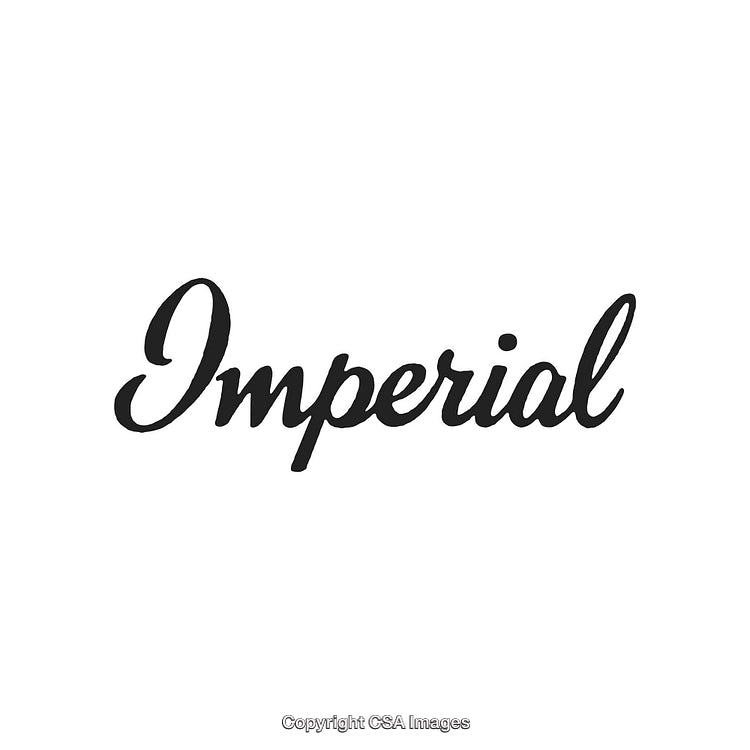 Elegant Script Style Word 'Imperial' on White Background