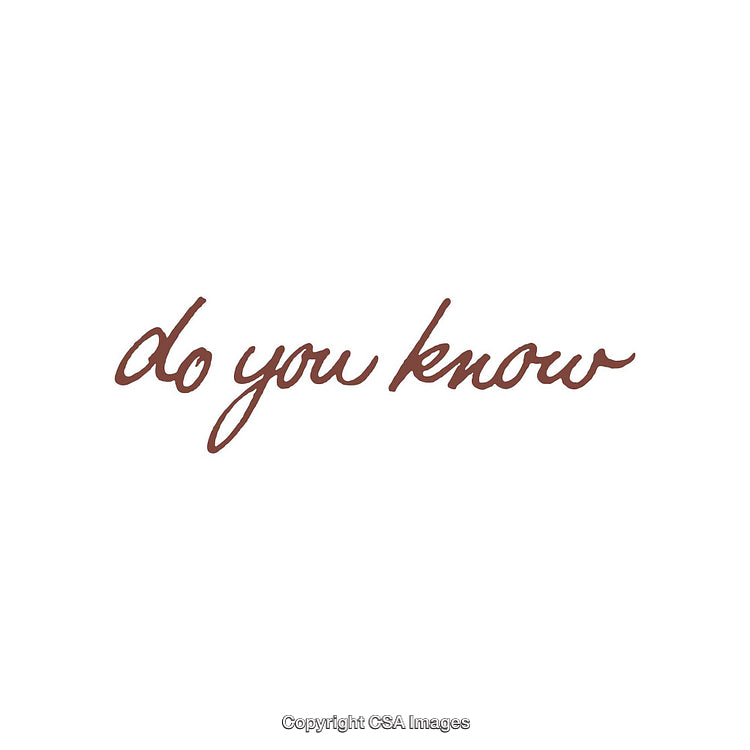 Minimalistic Calligraphy Art with "Do You Know" Text Design