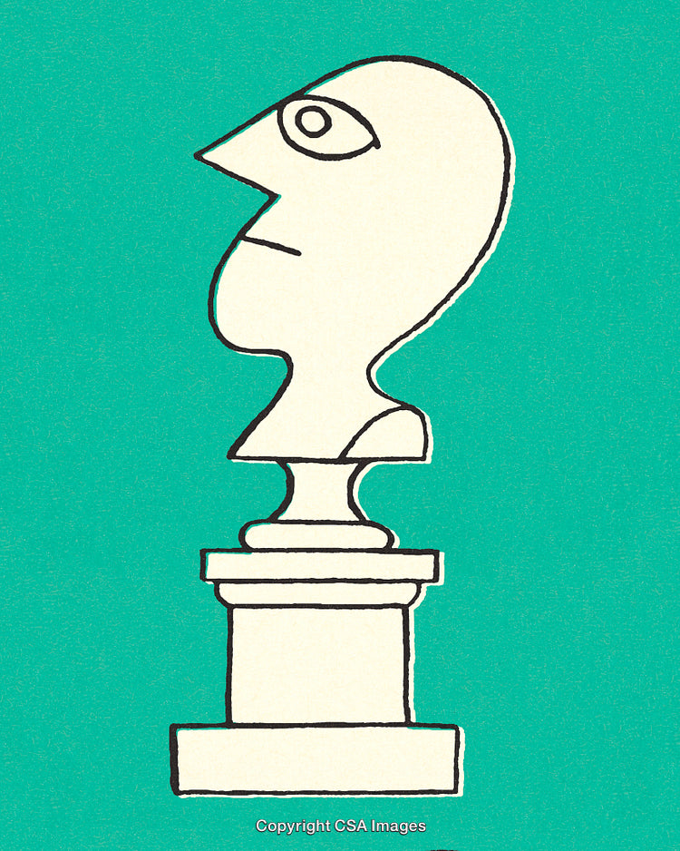 Minimalist Abstract Sculpture on Turquoise Background Evoking Artistic Expression and Creativity