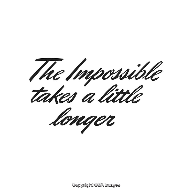 Inspirational Quote Motivating Achievement of the Impossible with Elegant Script Font