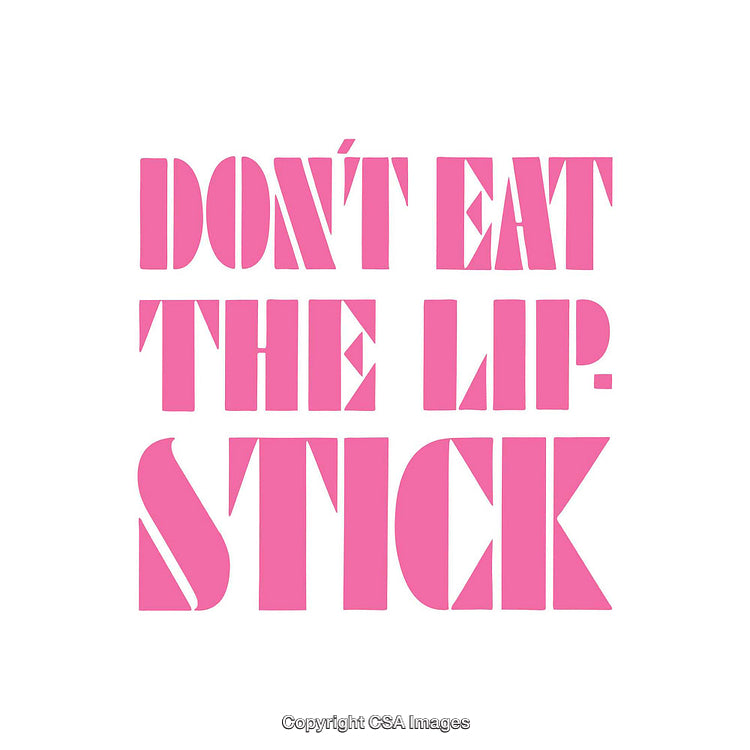 Bold Typography Message in Pink Capital Letters on a White Background