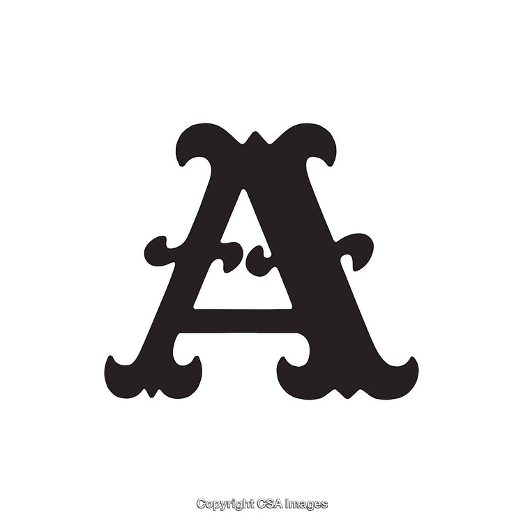 Decorative Typography Featuring Ornate Design of the Letter 'A'