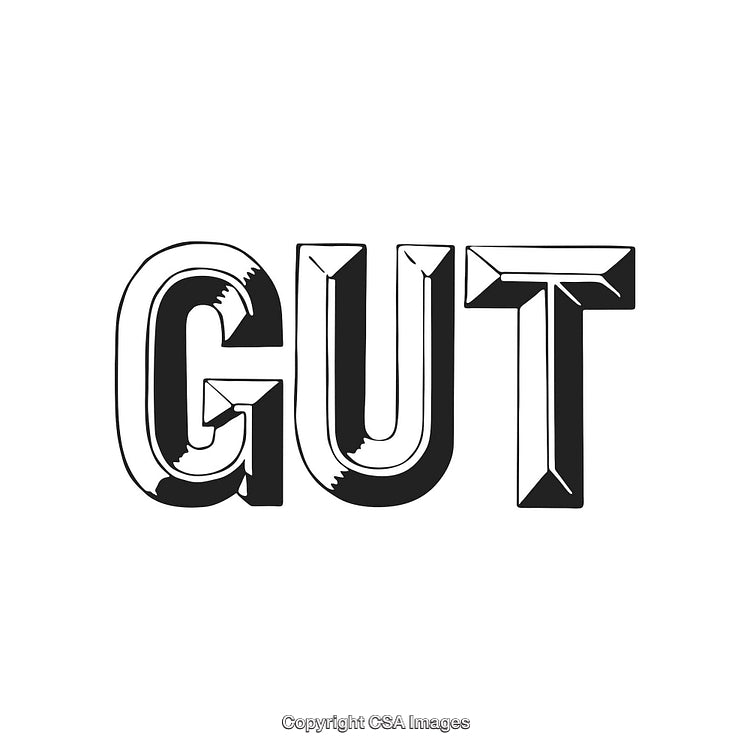 Stylized Text Illustration with Bold Black and White Lettering