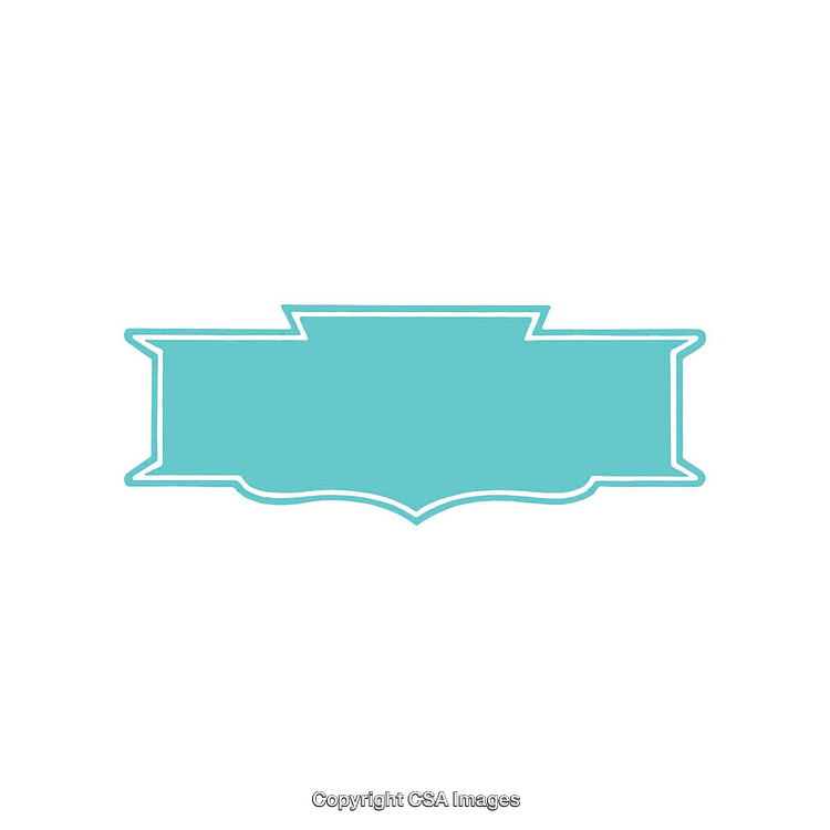Decorative Blue Label Design with Elegant Border and Blank Space for Custom Text