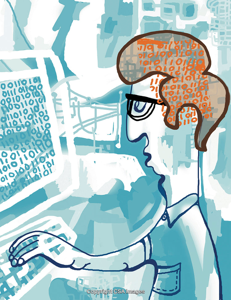 Man Using a Computer