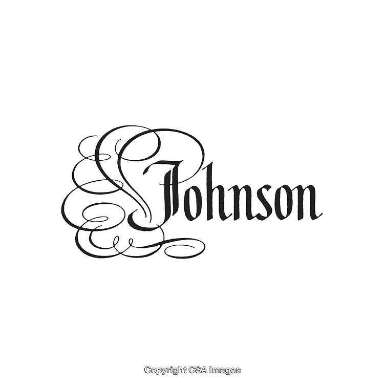 Elegant Calligraphy Artwork Featuring the Name Johnson in Decorative Style