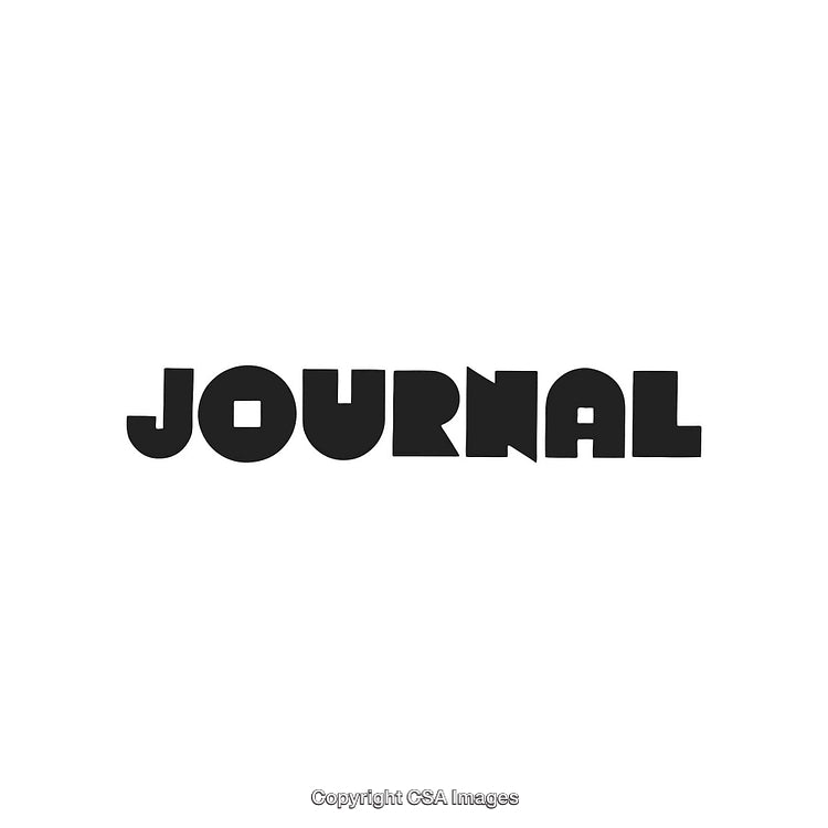 Bold Black Text Reading 'Journal' on a White Background