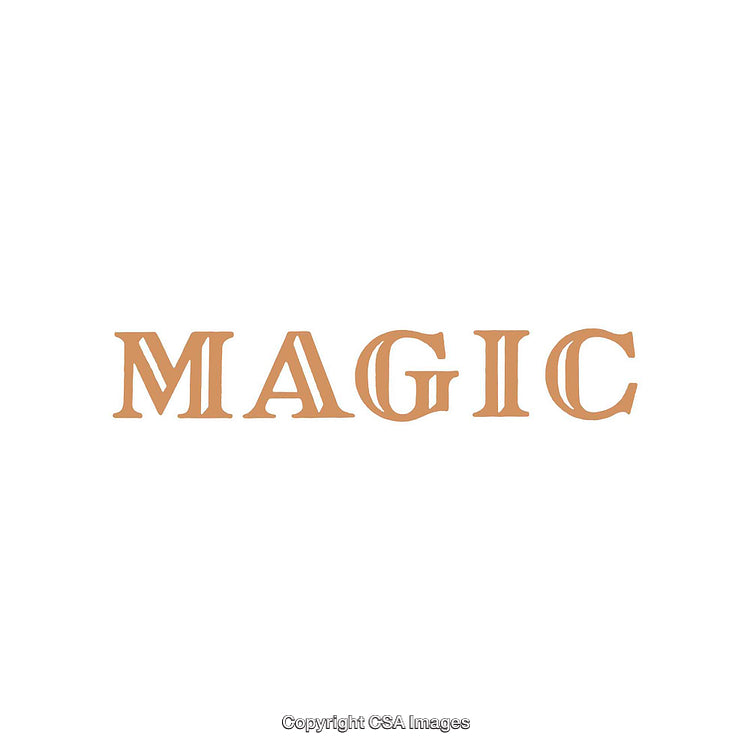 Elegant Typography Spelling 'Magic' on a Clean White Background