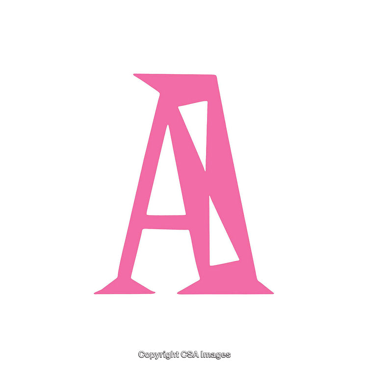 Creative Pink Letter A Illustration on White Background for Design Applications