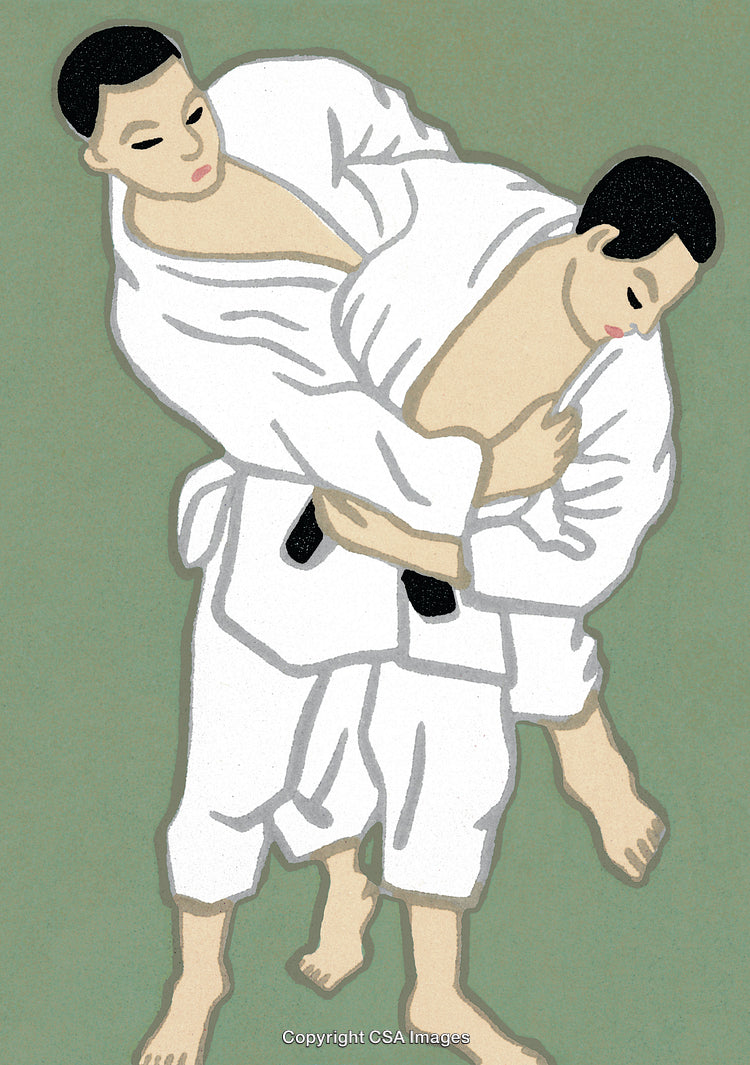 Artistic Interpretation of a Martial Arts Technique with Two Individuals in Motion