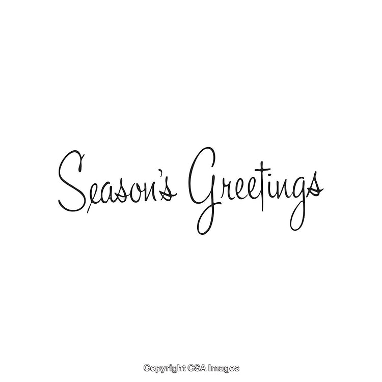 Season's Greetings Text in Stylish Font on a White Background