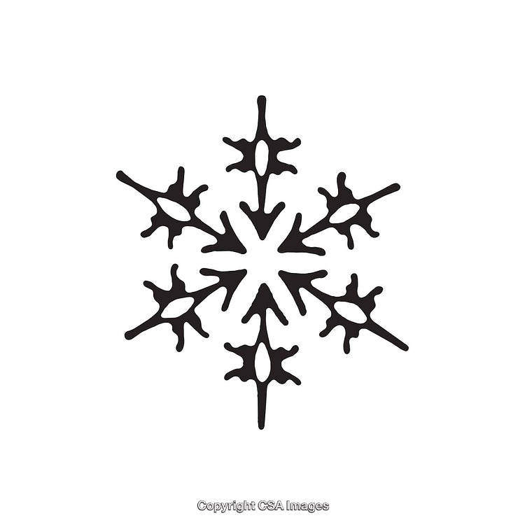 Intricate Black and White Snowflake Shape Design for Decorative Use