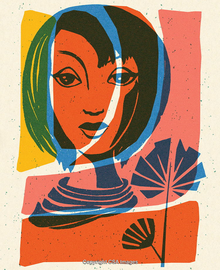 Abstract Portrait With Bold Colors and Modern Artistic Style