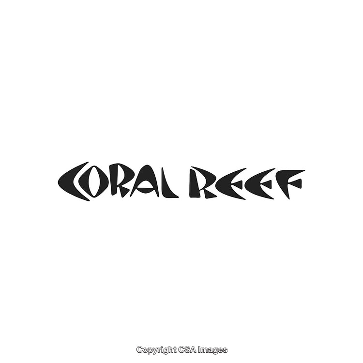Creative Typography with Coral Reef Styled Letters on White Background