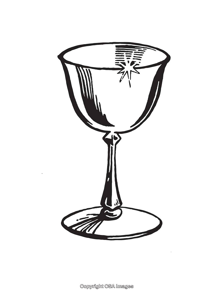 Line Art Illustration of a Vintage Goblet or Chalice Design