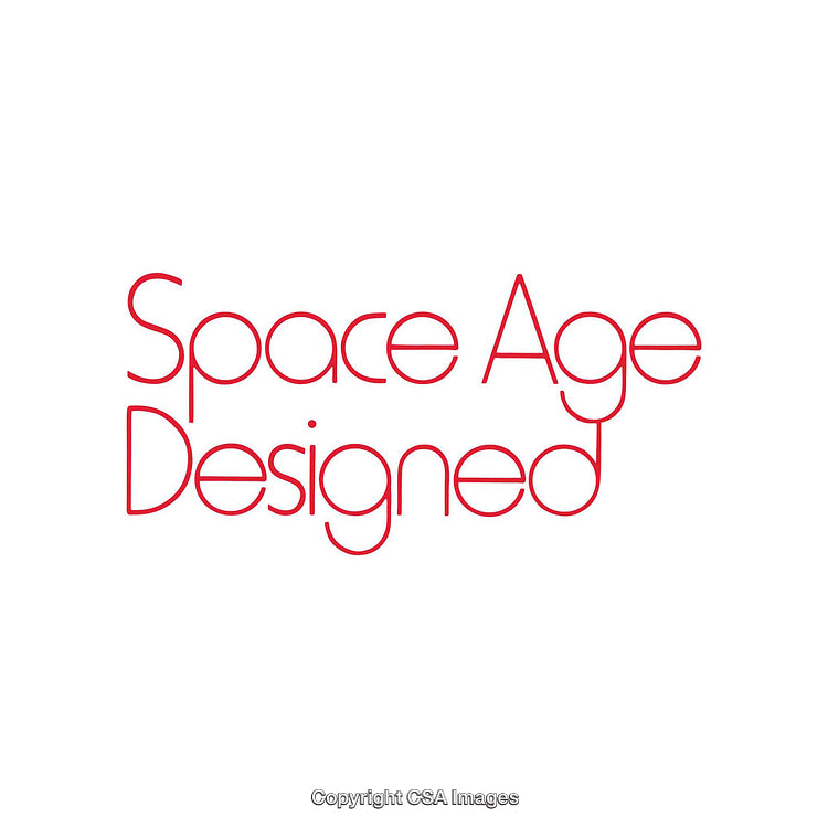 Bold Red Modern Typography With Space Age Inspired Design
