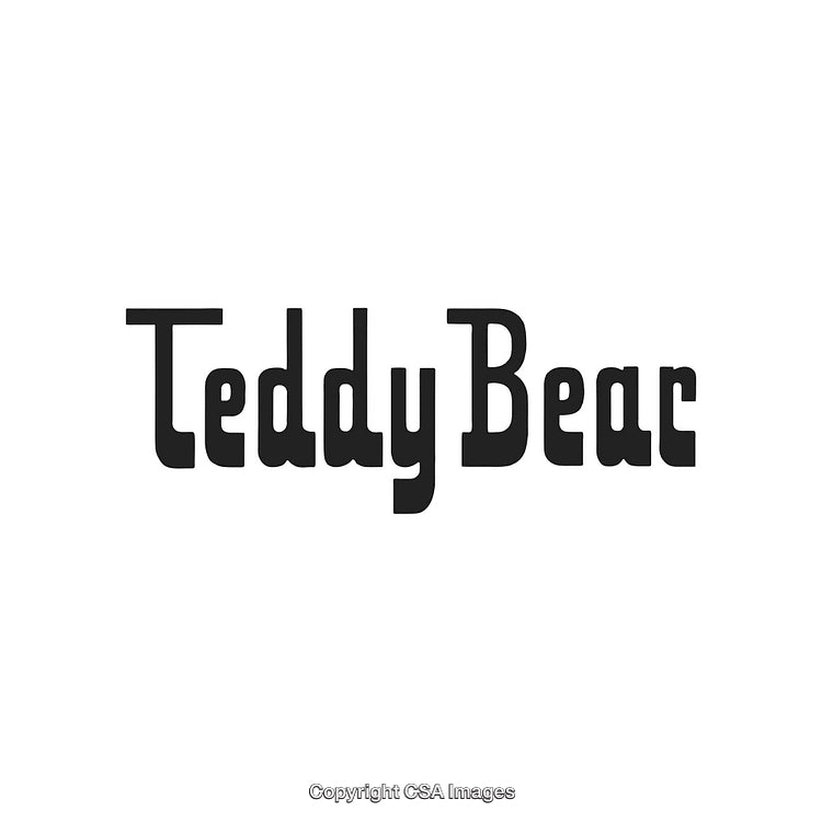 Stylish Typography Font for Teddy Bear Design in a Minimalist Style