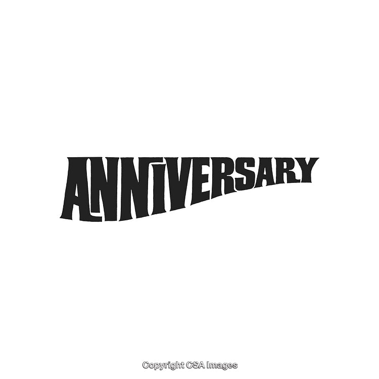 Stylish Black Anniversary Typography on a Clean White Background