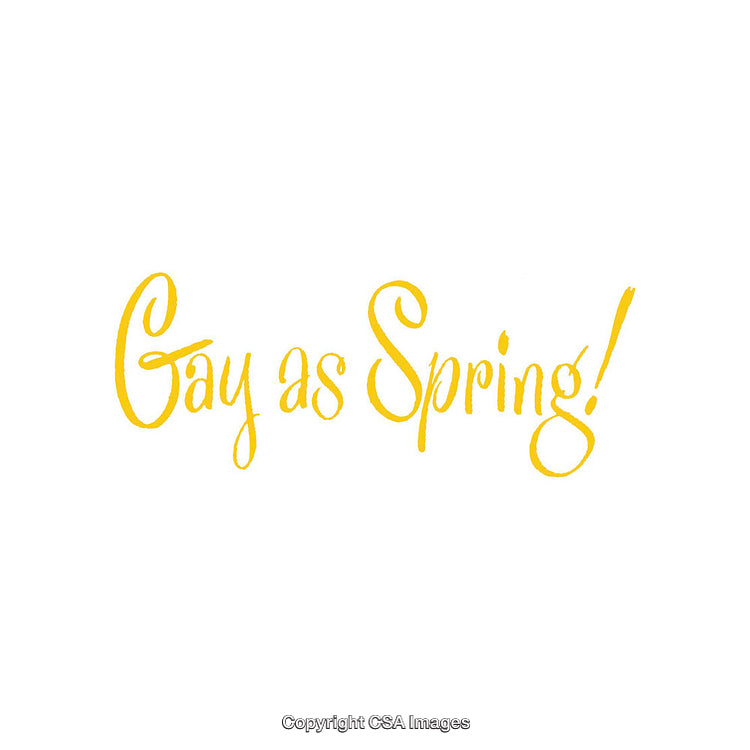 Cheerful Yellow Handwritten Calligraphy Phrase About Springtime Enthusiasm