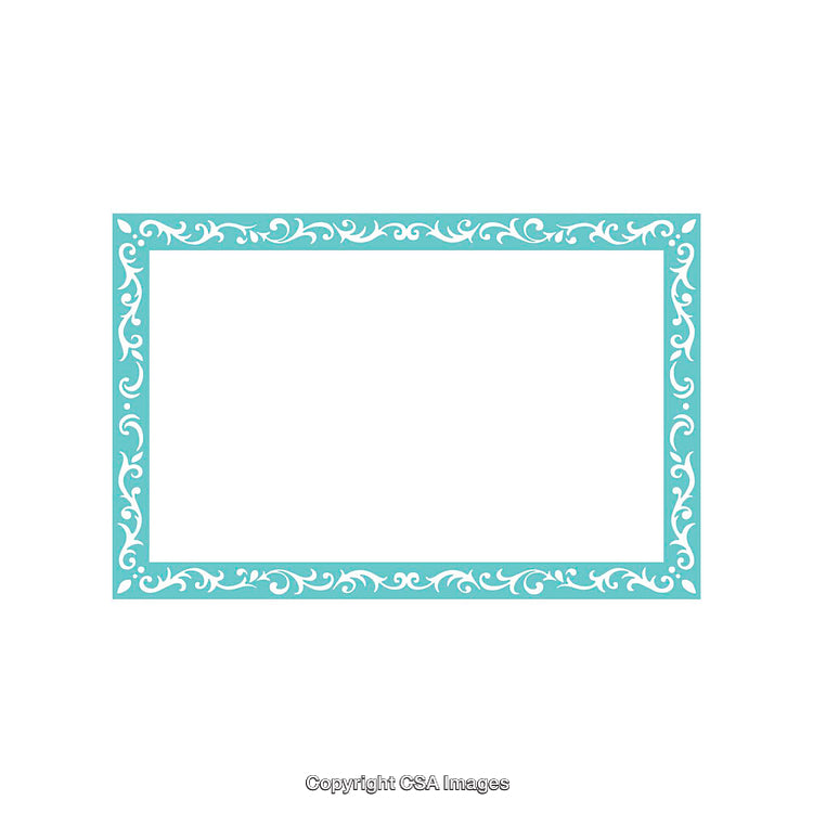 Elegant Blue Border with Intricate Floral Ornamental Design