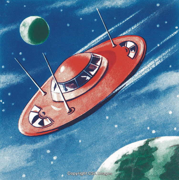 Flying Saucer in Outer Space