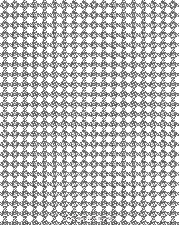 Monochromatic Pattern of Geometric Shapes in a Repeating Arrangement