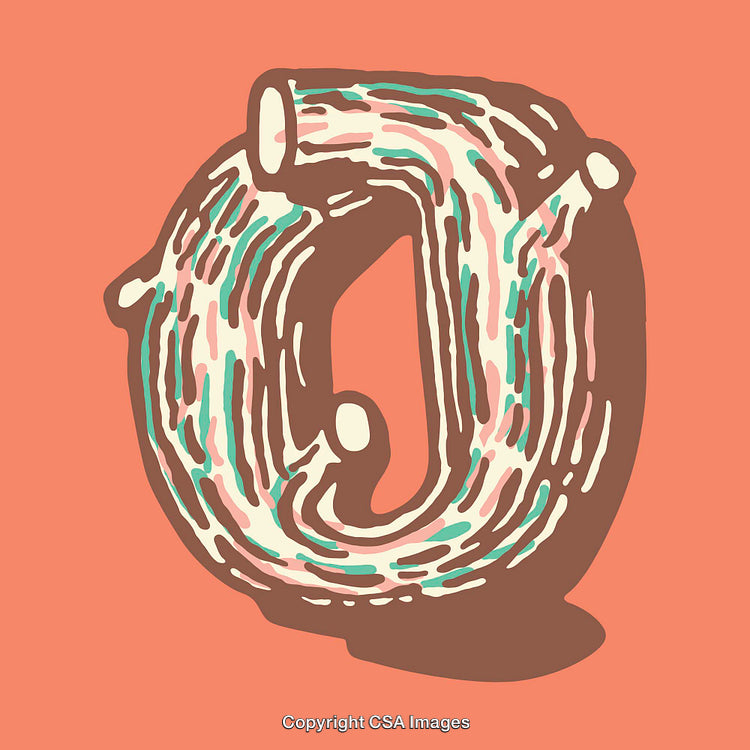 Stylized Artistic Letter O with Unique Texture and Bold Colors