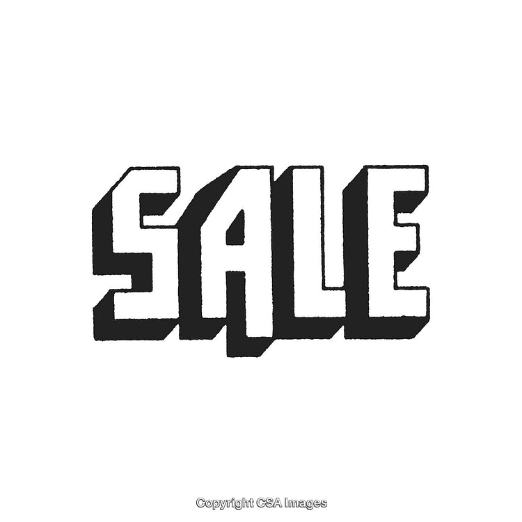 Retro Stylized Sale Text Illustration on White Background