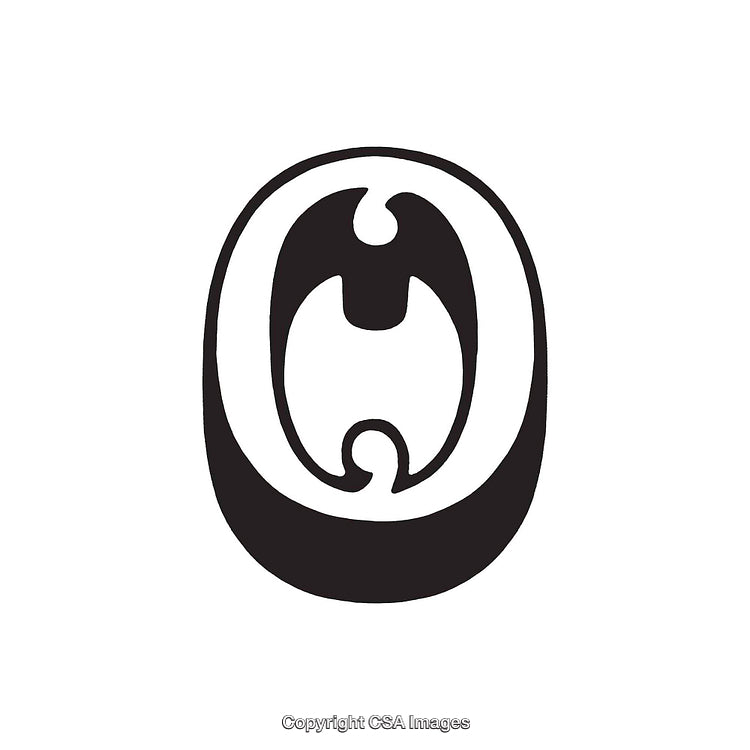 Elegant Black And White Letter O Artistic Design