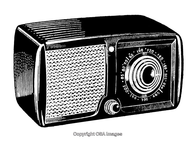 Vintage Black And White Illustration of a Retro Camera