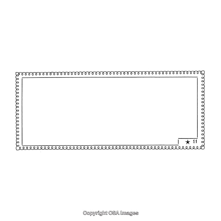 Minimalistic Black and White Border Design Artwork with Patterns