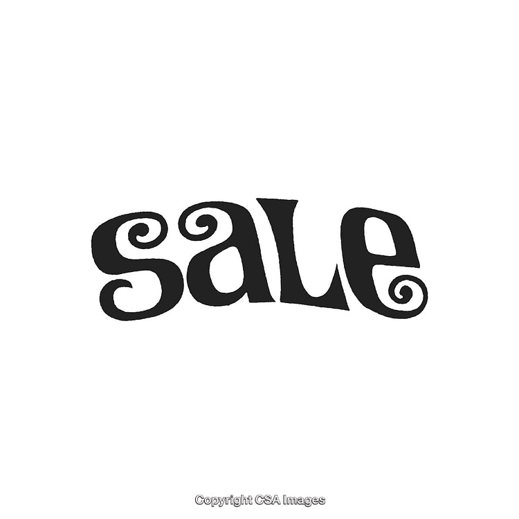 Retro Styled Typography Design Emphasizing Sale and Discount Promotions