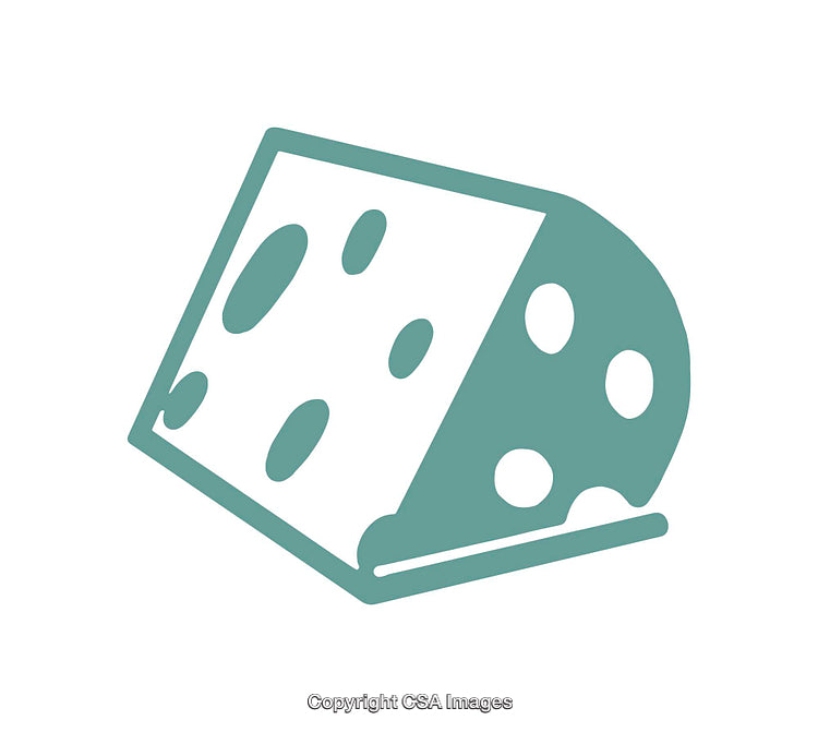 Stylized Teal Swiss Cheese Icon on White Background