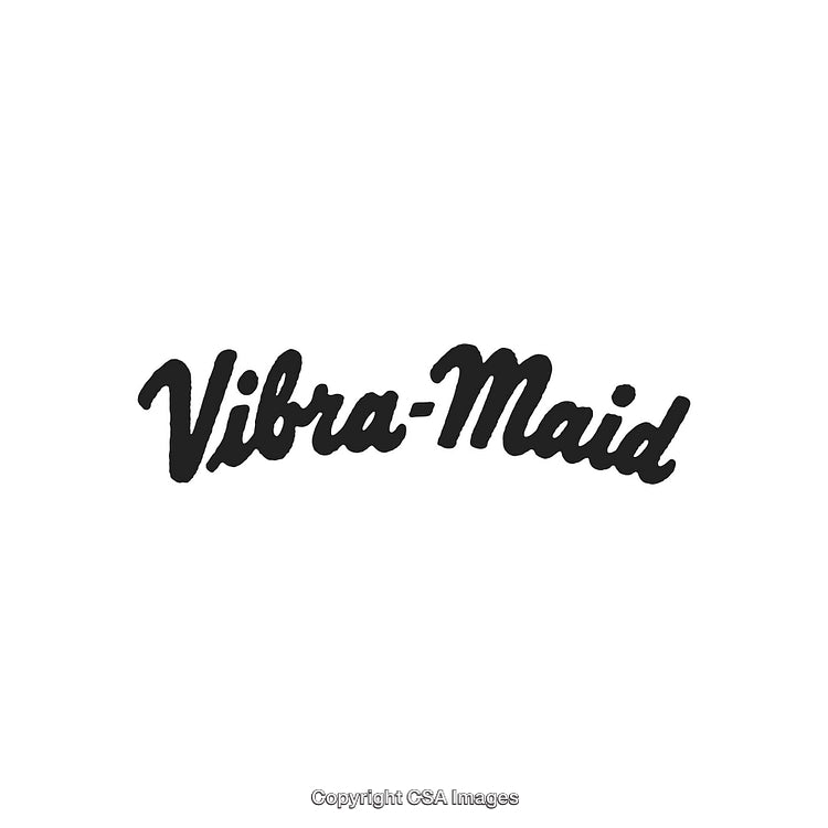 Vintage Style Vibra-Maid Logo Featuring Retro Inspired Handwriting